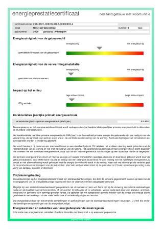 Energiezuinigheid van de gebouwen, de verwarminsinstallatie en de impact op het milieu